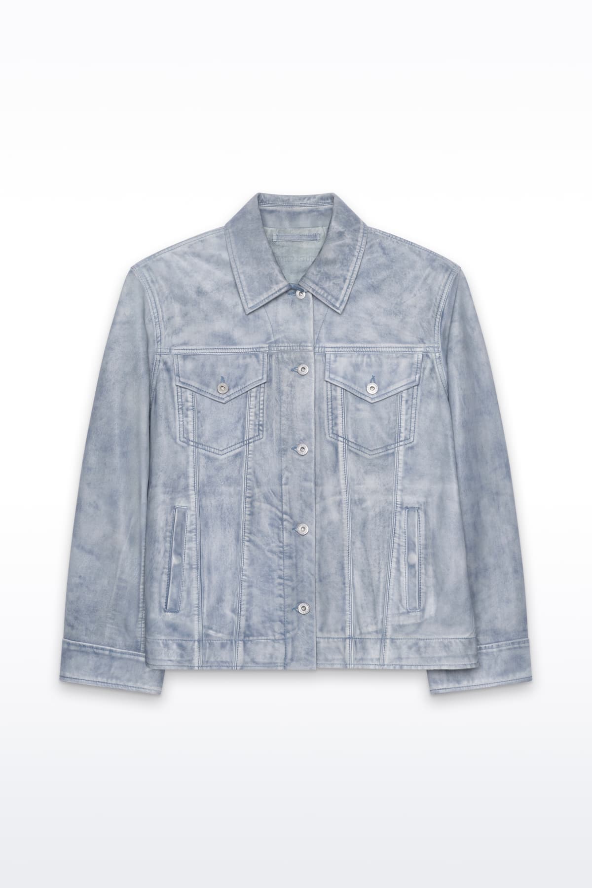 STAND STUDIO | Disa Jacket - Lamb Nappa Leather - Denim Blue - Womens ...